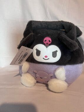 Sanrio Kuromi Plush Handbag 👜 - Black and Lavender